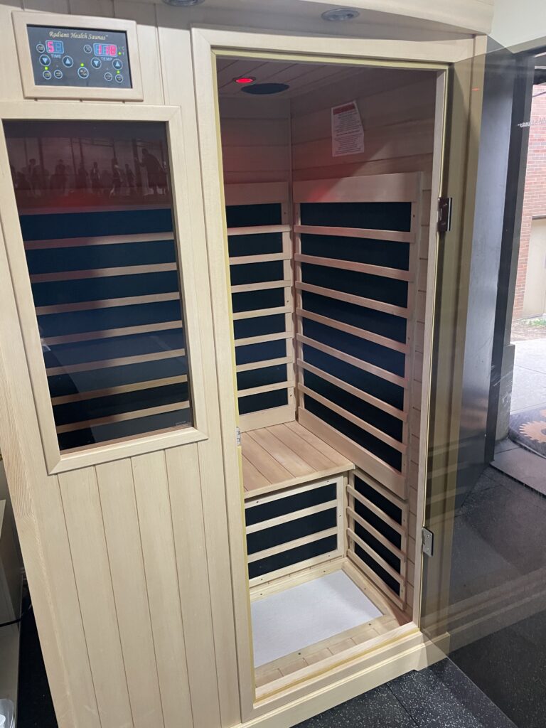 infrared sauna at Industry Athletics in Baltimore